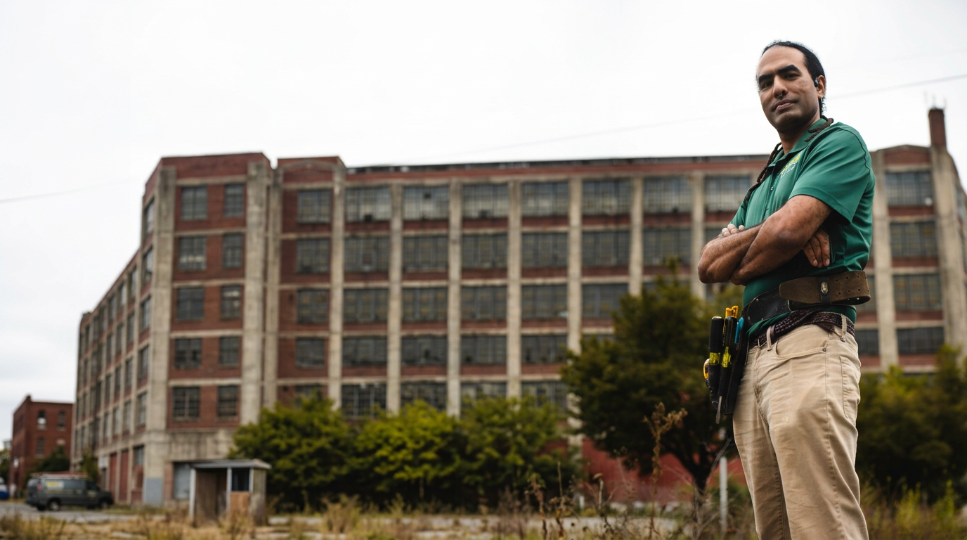 Luis Melecio, Master Electrician and owner of ALM Electric, on a job site